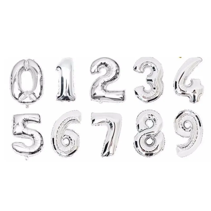 40 дюймов цифры буквы фольги гелиевые воздушные шары для дня рождения вечерние для свадьбы или «нулевого дня рождения» воздушный шар для празднования события поставки globos