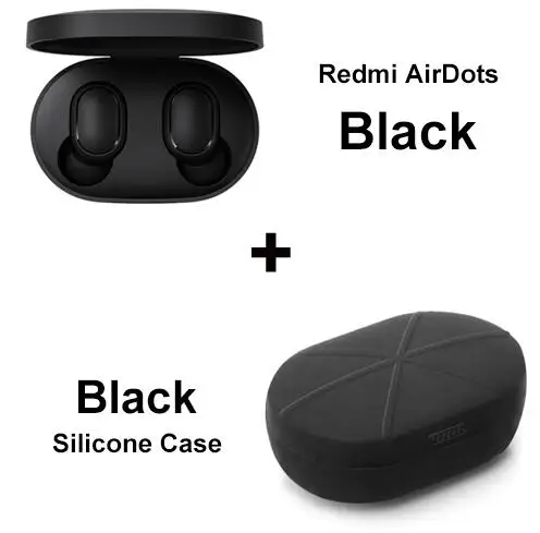 Xiaomi Redmi Airdots TWS Bluetooth 5,0 наушники стерео басы Eeadphones с микрофоном Handsfree Наушники управление AI - Цвет: Add Black Case