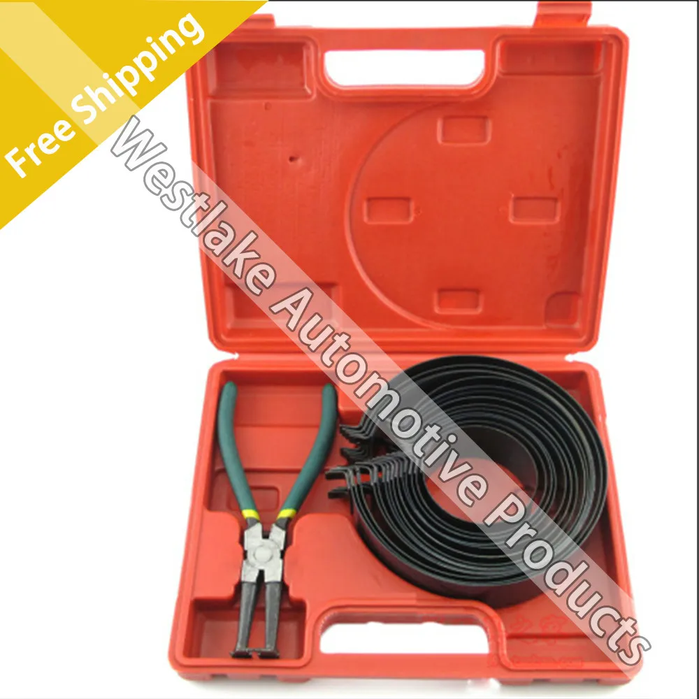 Piston Ring Compressor Cylinder Installer Ratchet Pliers 13pcs bands Tool Set 62~145mm |
