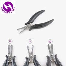 2 шт., металлические плоскогубцы в форме I/U/с плоским наконечником для микро-колец, инструменты для наращивания человеческих волос(стиль 09, 10, 11