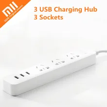 Xiaomi умный дом электронный блок питания розетка Быстрая зарядка 3 USB+ 3 розетки стандартный разъем интерфейс расширение ЕС США