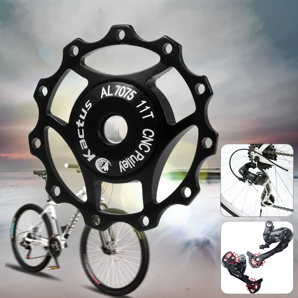 Aluminium Bike Bicycle Jockey Wheel Rear Derailleur with 11T Gear Guide Pulley T