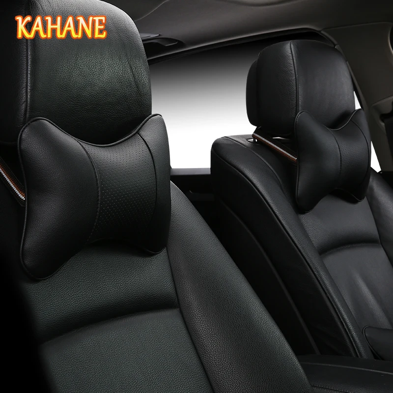 

KAHANE 2x Car Styling Headrest Supplies Neck Auto Safety Black For BMW M X5 E70 F20 E53 E90 F30 F10 E60 E46 E39 E34 Mazda CX-5 6