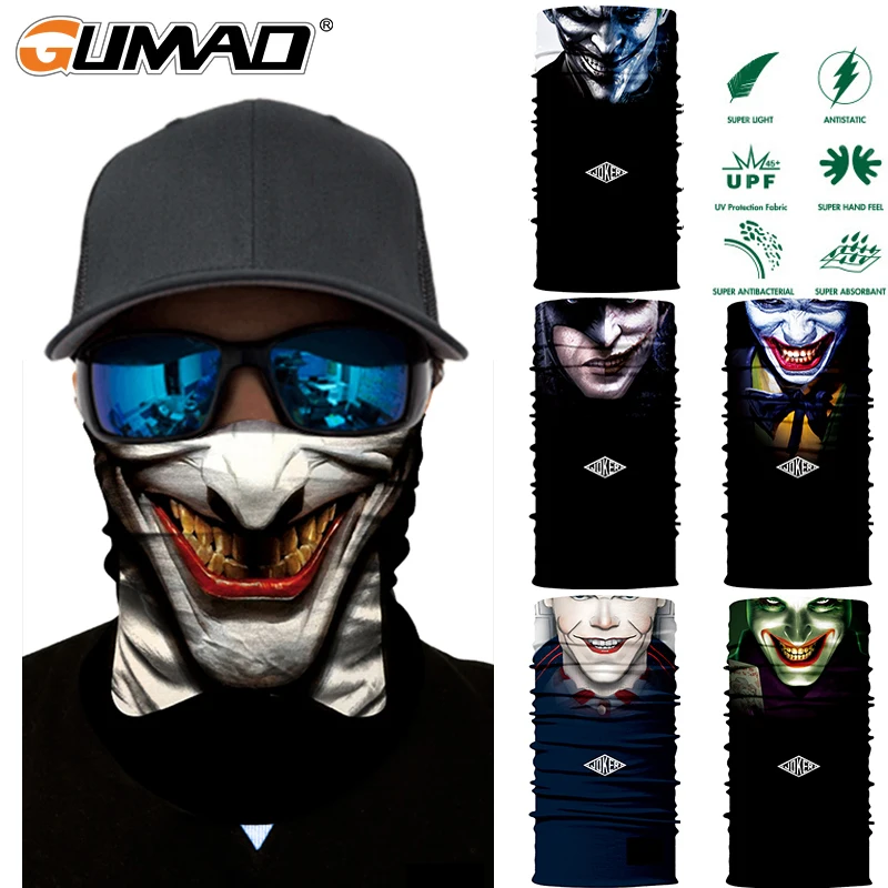 

3D Skull Seamless Magic Neck Gaiter Face Mask Warmer Shield Sport Cycling Camping Ski Fishing Bandana Headband Scarf Men Women