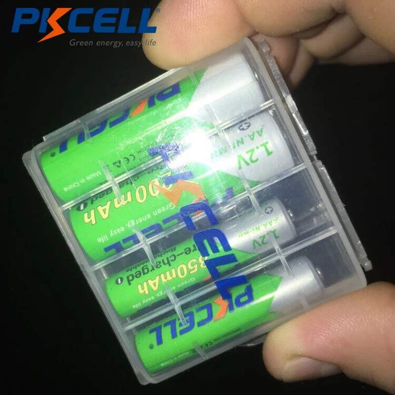 PKCELL 2 шт 2200Mah 1,2 V NiMH AA аккумуляторная батарея+ 2 шт 850mah AAA перезаряжаемые батареи Bateria Baterias+ 1 шт батарейный блок