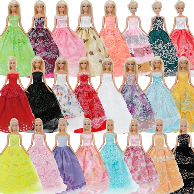 Robe de soirée bal princesse pour Barbie poupée mannequin femme