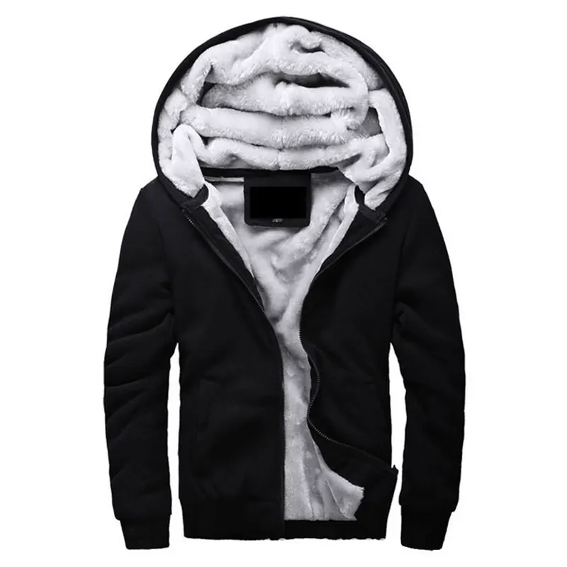 Hot Sale Men's Hooded Casual Brand Hoodies Clothing Wool Liner Mens ...