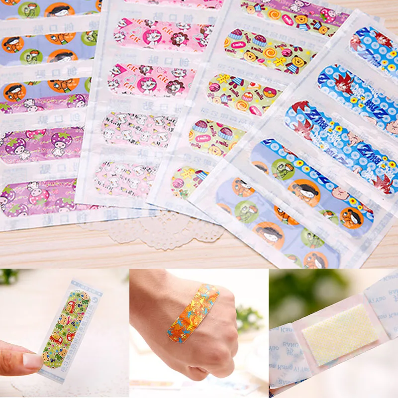 

5pcs Waterproof Cartoon Bandaids Bandages Adhesive Decorative Health Care