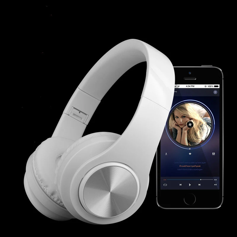 B3 Беспроводные Bluetooth 4,1 наушники портативные Hi-Fi стерео наушники музыка Спорт гарнитура FM SD с микрофоном для смартфона подарок для детей - Цвет: White