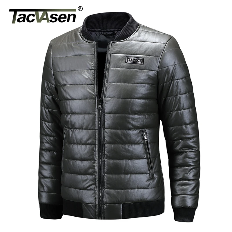 

TACVASEN Winter Men Tactical Leather Jacket Autumn Military Bomber Jacket Army Pilot PU Leather Jacket Casual Motorcycle Coat
