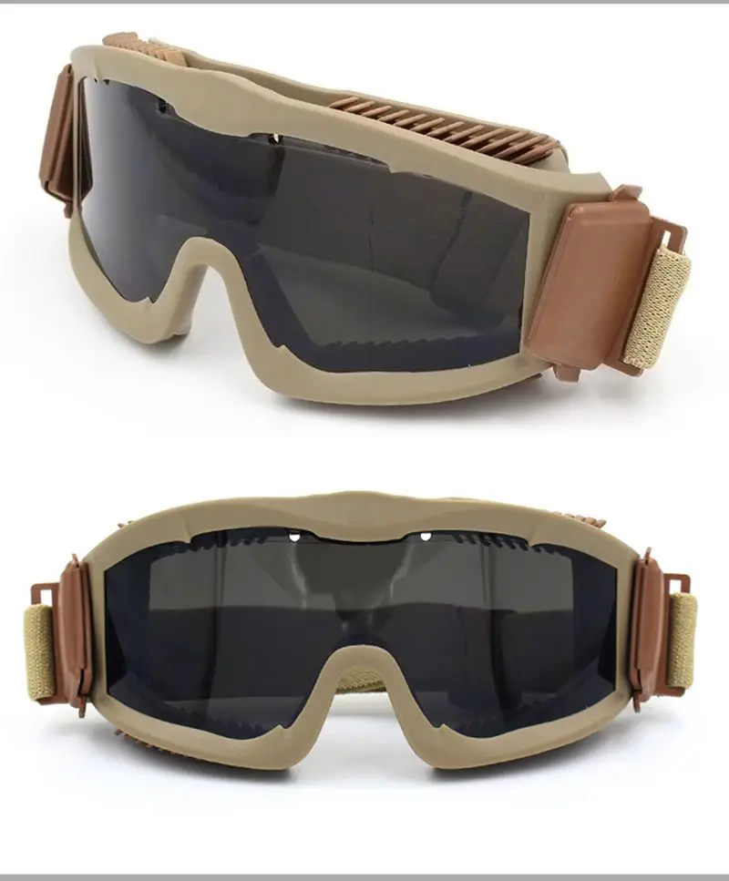 Óculos de Sol Óculos de Proteção Óculos de Sol ao ar Óculos de Tiro Tático para Homem Usmc Tático Airsoft Militar ar Livre ao 16 High Quality Esporte e Lazer