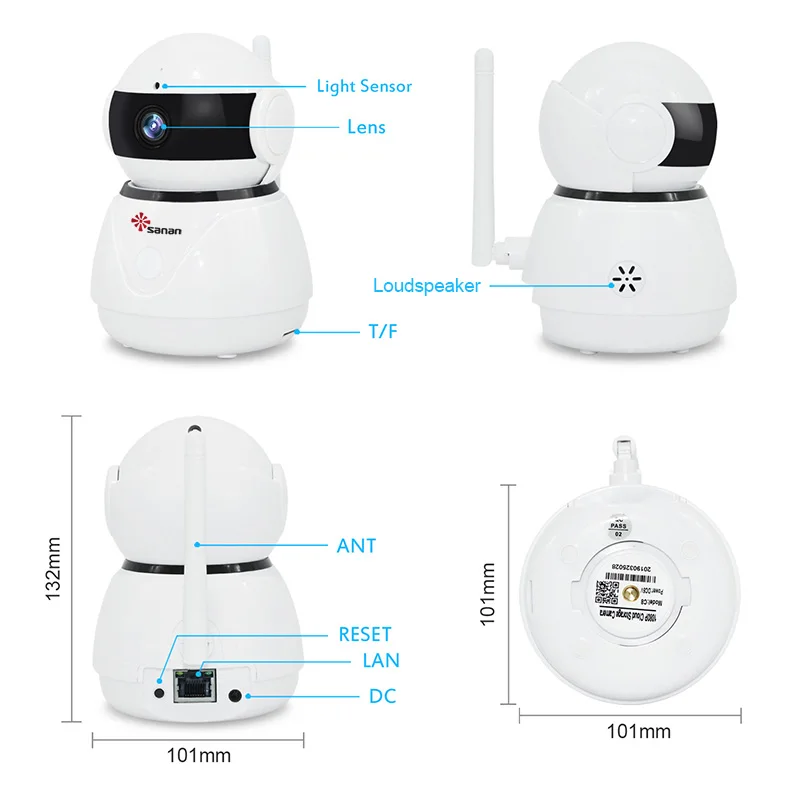 Sanan 1080P Беспроводная мини-камера двухсторонняя аудио Wifi CCTV камера ИК ночного видения камера наблюдения для дома Wifi Kamera Danale