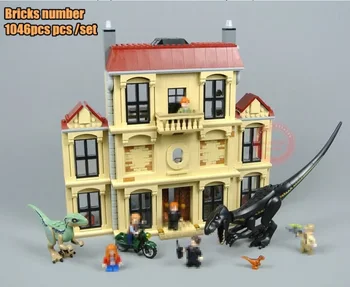 

Toys for children Indoraptor Rampage at Lockwood Estate fit Jurassic World city figures Building Block Brick