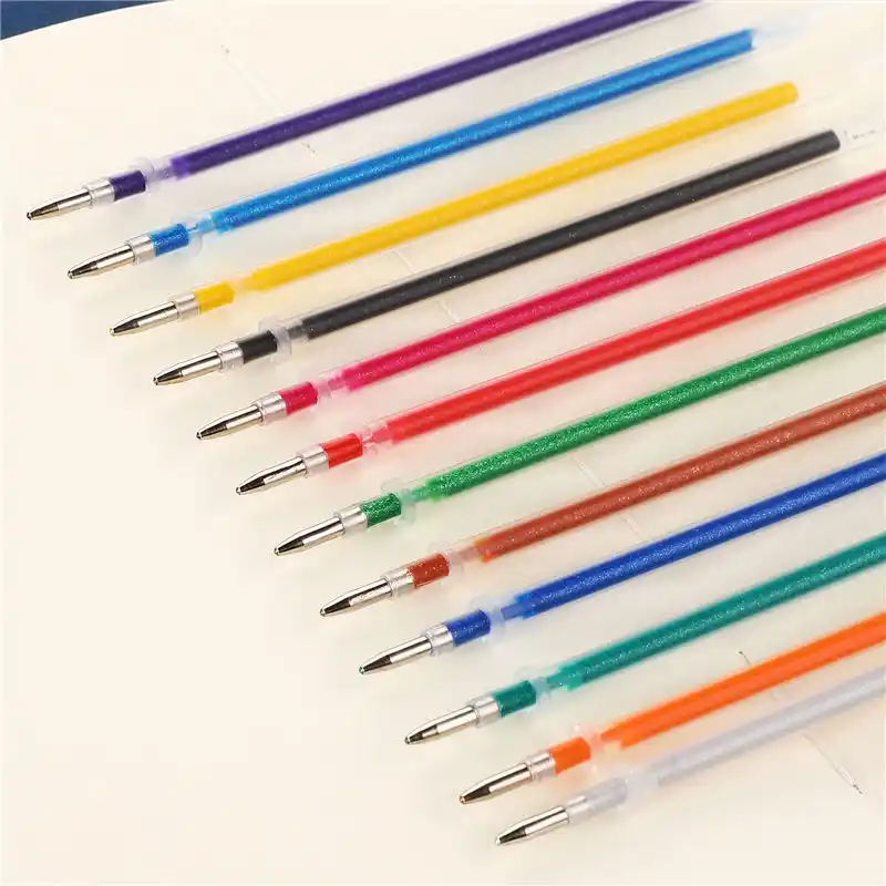 tinta de bol/ígrafo no t/óxico recarga barra para papeler/ía escolar multicolor Elviray 48 colores // juego de recarga para bol/ígrafo de gel recarga para gel para pintura