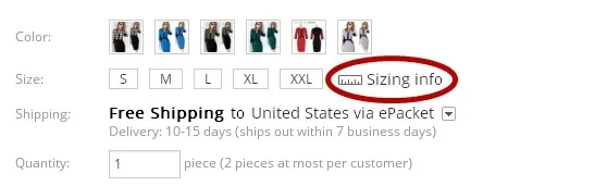 choose size