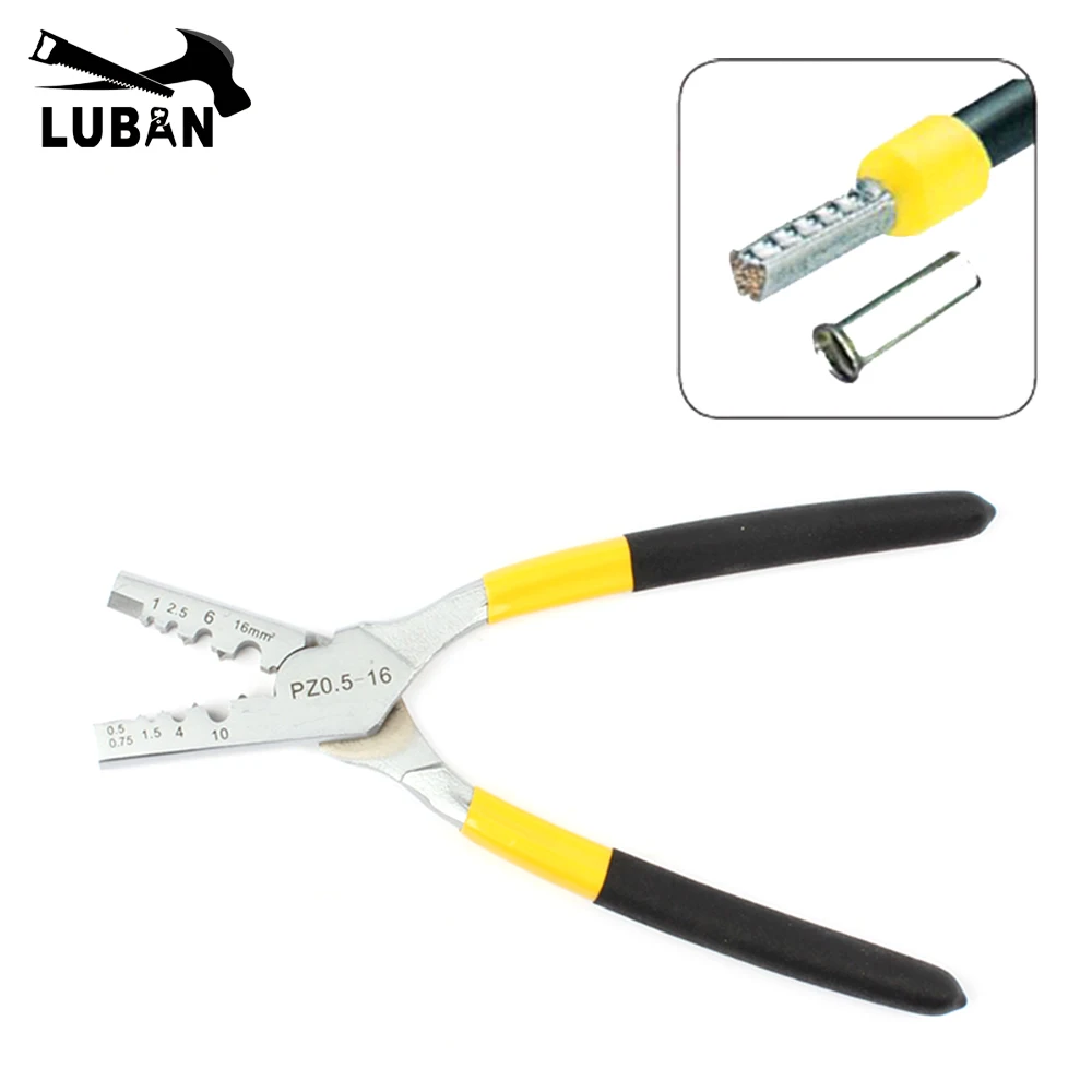 Обжимные клещи LUBAN PZ 0 5-16 в немецком стиле ручные инструменты для клемм мм2