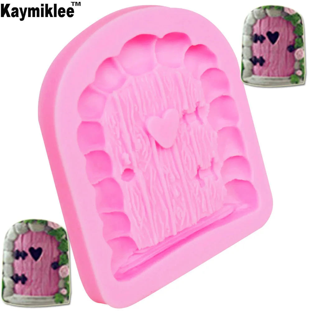 Beste M355 Platteland Hout Deur Siliconen Mal Bloemen Liefde Cake Grens Decorating Fondant Mallen 3D Chocolade Snoep