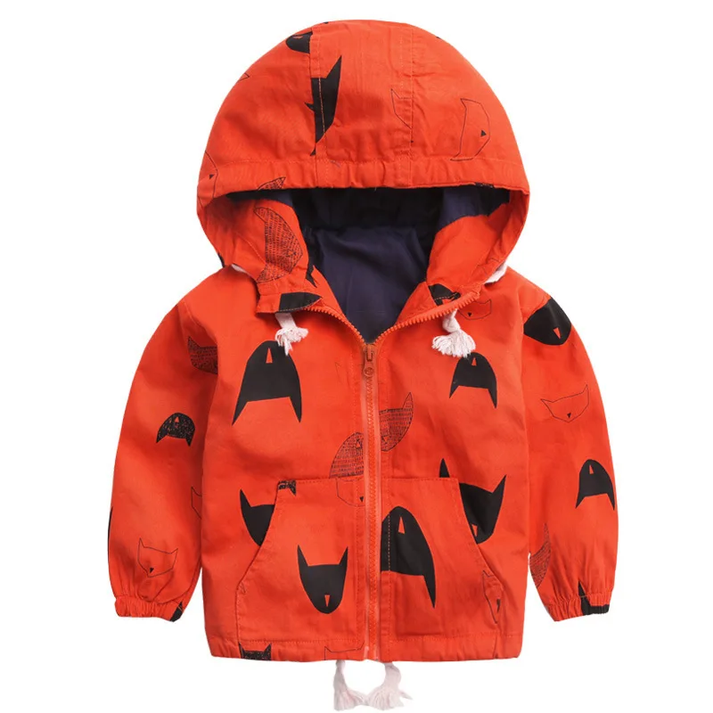 Ветровка для маленьких мальчиков; коллекция года; сезон осень-зима; куртка для мальчиков; плащ для девочек; детская теплая верхняя одежда; пальто; детская одежда - Цвет: Orange
