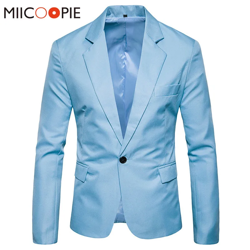 

New Fashion Korea Style Men Formal Suit Blazer Masculino Male Suits Business One Button Casual Slim Blazer Coat Jacket Tops XXXL