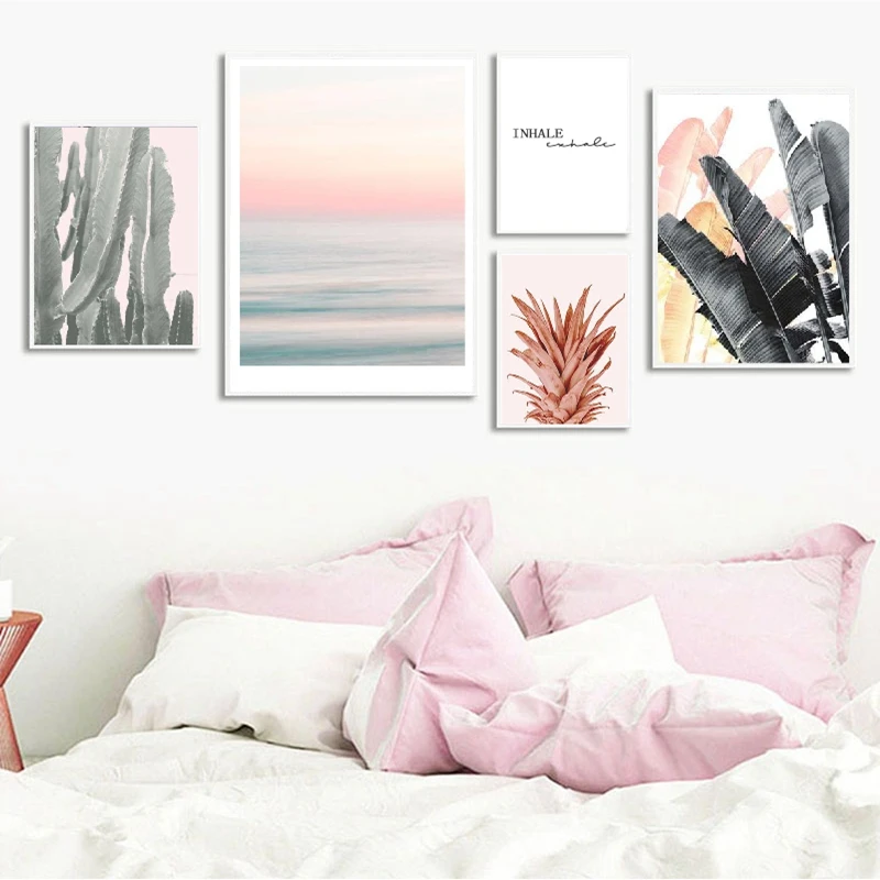 Wall Art Canvas Prints Rose Gold Home Wall Decoration