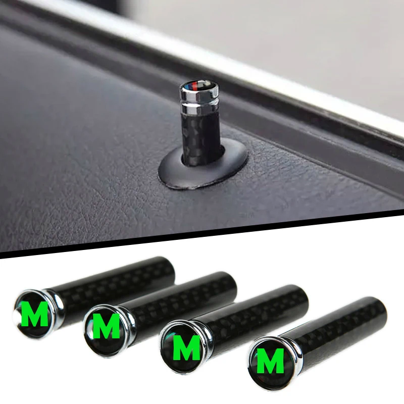 

KUNBABY 4PCS M LOGO Tech Stainless Steel Car Lock Modified Door Pin for BMW E36 E46 E63 E64 E81 E82 E88 E92 E93 Car styling