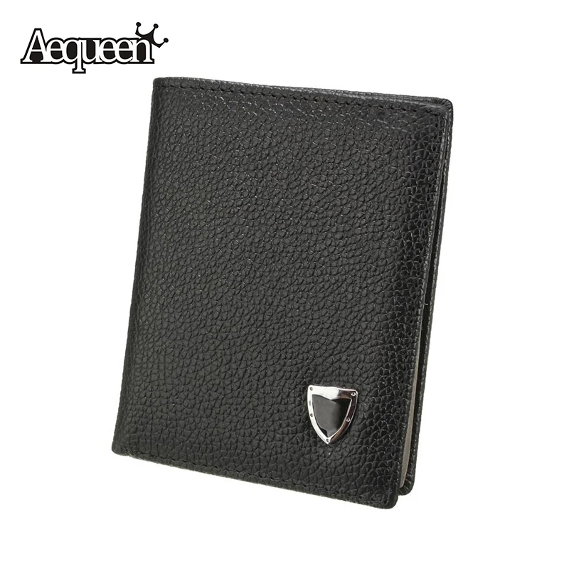  Hot Fashion Men PU Leather Wallets Short Design Stylish Business Card Holder Knitting Interior Small Wallet Male Purse 2016 