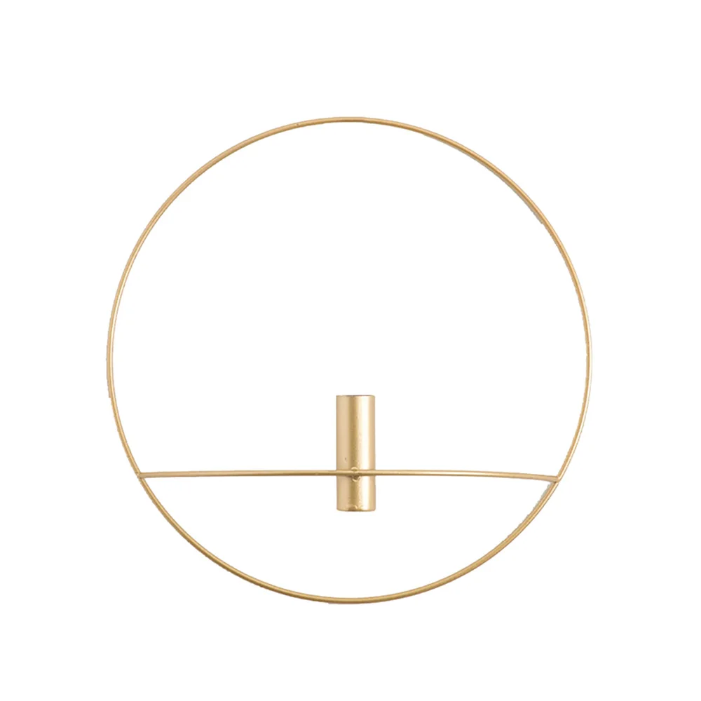 3D геометрический подсвечник металлический настенный подсвечник в скандинавском стиле бра домашний декор для ресторана в спальню уникальный элегантный - Цвет: gold 19cm
