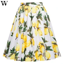 Женская юбка, женская летняя повседневная юбка-пачка на талии, юбка средней длины с принтом, юбка с высокой талией, модная новинка, Прямая поставка M27