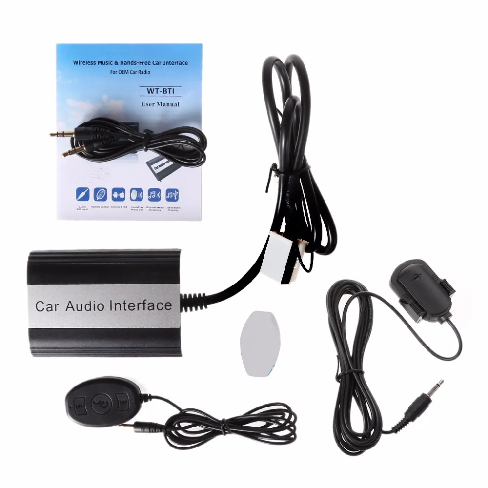 

Handsfree Car Bluetooth Kits MP3 Player Music AUX USB Adapter Interface 12PIN For VW Audi Skoda High Quality C45
