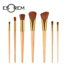 ESOREM 7pcs Tapered Wood Handle Makeup Brushes Professional Makeup Brush Synthetic Buffing Brush Stippling Pinceaux Maquillage ESOREM 7pcs Tapered Wood Handle Makeup Brushes Professional Makeup Brush Synthetic Buffing Brush Stippling Pinceaux Maquillage