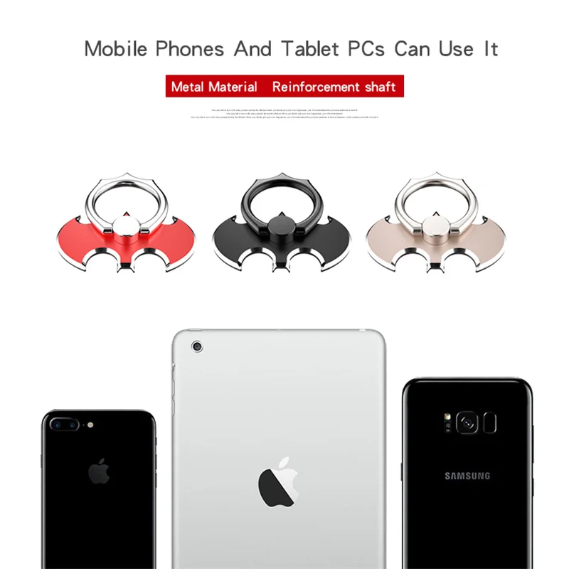 JUSFYU Bat 360 Degree Rotate Holder Finger Ring Mobile Phone Stand Holder For iPhone/Samsung/Xiaomi All Smart Phone Holder JUSFYU Bat 360 Degree Rotate Holder Finger Ring Mobile Phone Stand Holder For iPhone/Samsung/Xiaomi All Smart Phone Holder