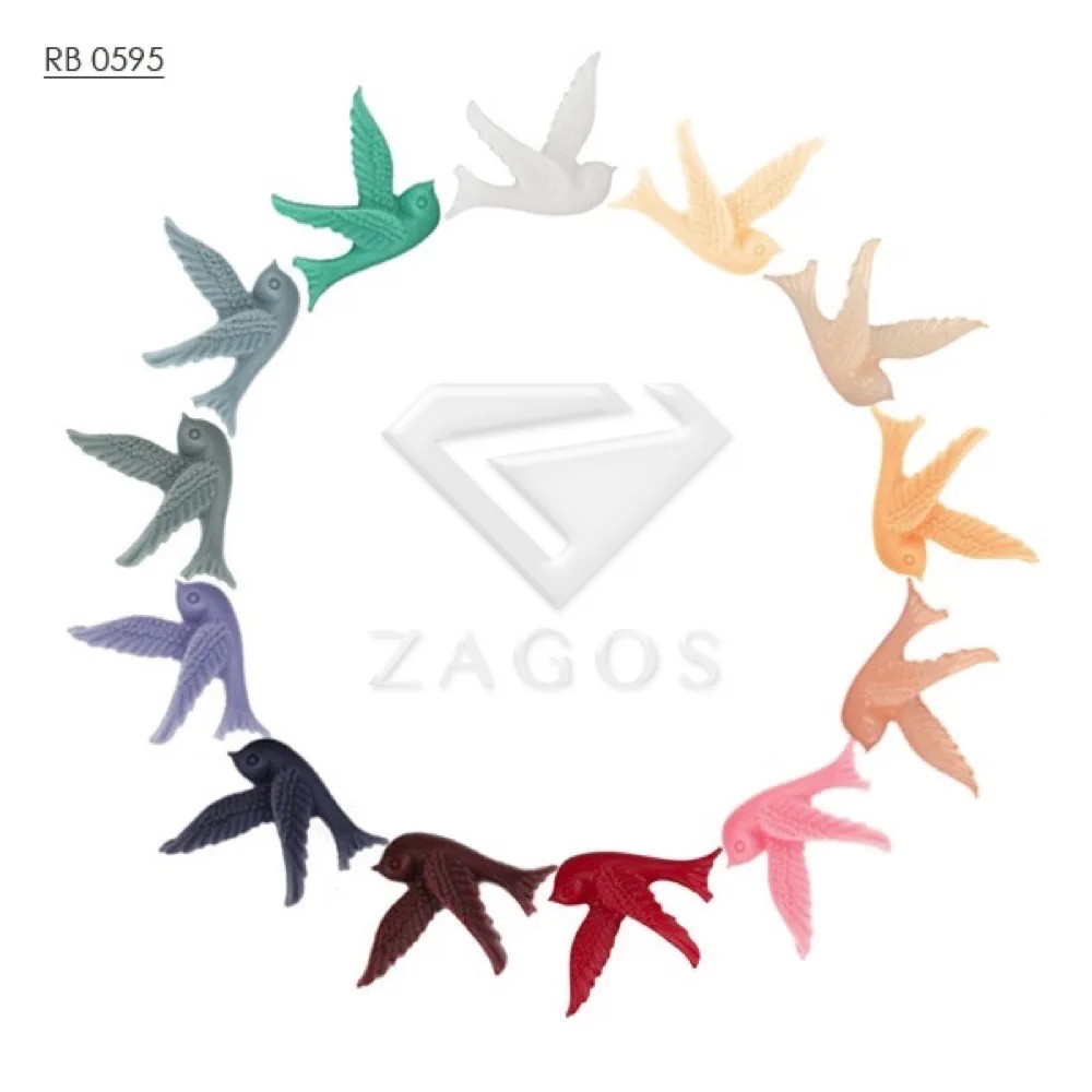 

2/14Pcs Resin Vintage Style Bird Animal Flat Back Cameo Cabochon 25x22x4mm For Jewelry Accessories Wholesale RB0595