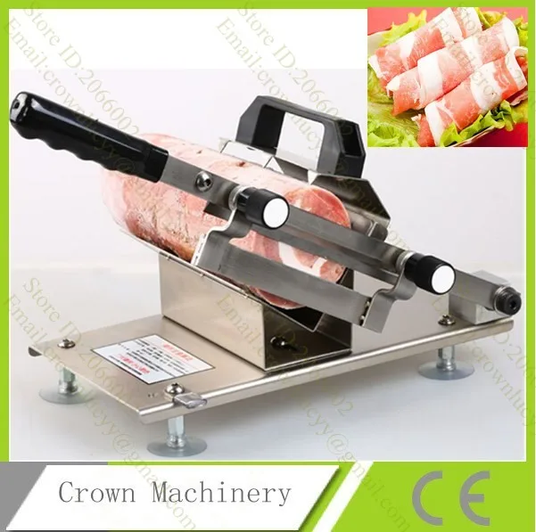 

Frozen meat bacon, ham, cream solid element, herbs, hard fruits and vegetables slicer machine