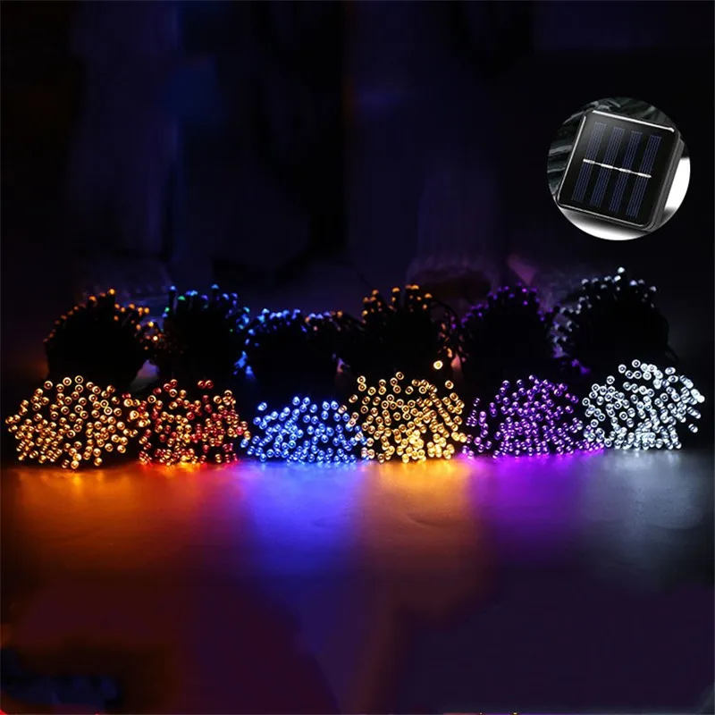 7-22M LED Solar Powered String Light Waterproof Outdoor Garland Use for Garden Tree Square Christmas New Year Wedding Decoration