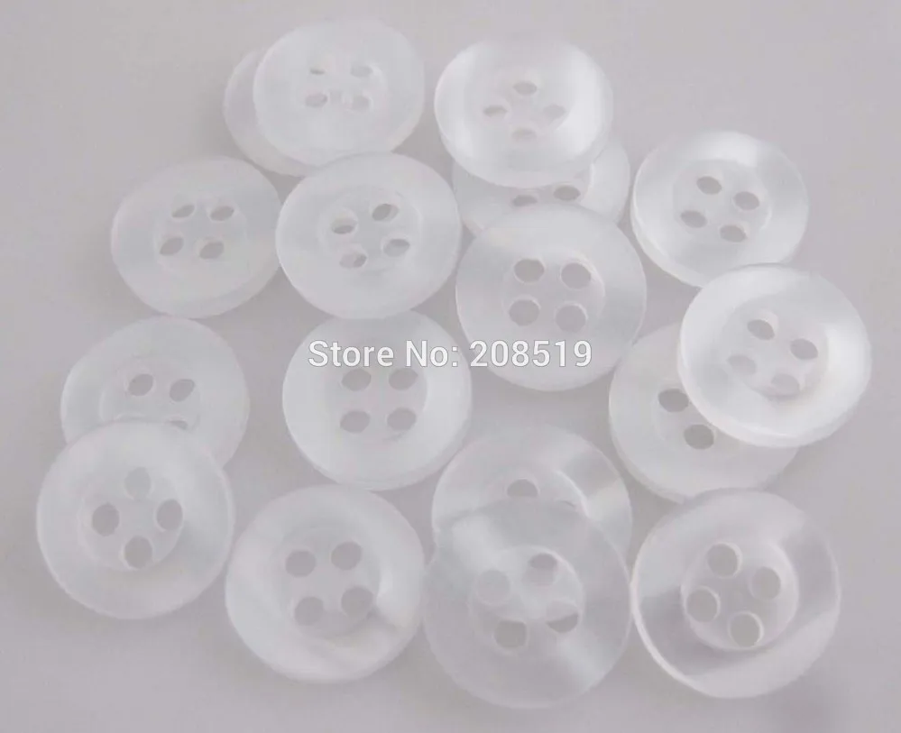 NBNLOA 4 Holes shirt buttons Clear Flatback 100pcs sewing apparel
