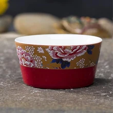 Керамические чашки ручной работы треснутые чашки чайный набор кунг-фу Pu 'er зеленый чай дегустация чашка красный, глянцевый желтая глазурь Кубок мастера благородные идеи