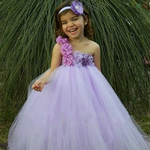 Лавандовое Сиреневое платье-пачка с цветочным узором для девочек платье-пачка лавандовой расцветки для новорожденных и молодых девочек-подростков на свадьбу