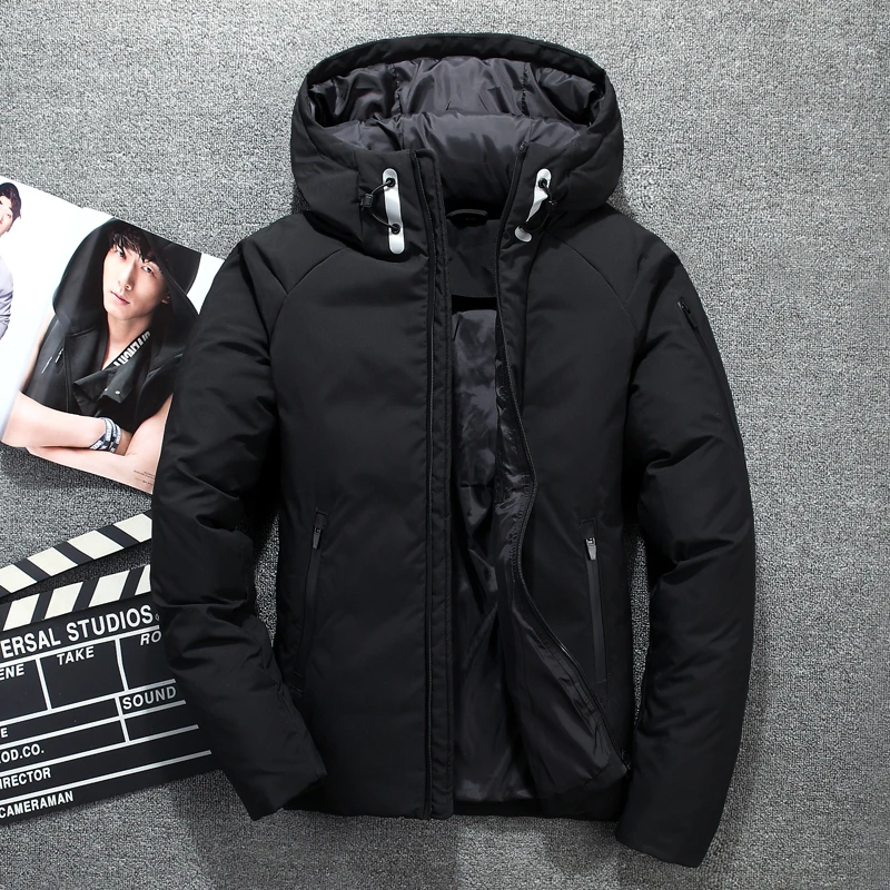 

2019 Men Winter Feather Jacket men's Hooded camouflage parka jackets white mens thick jacket ultralight Duck down jacket male
