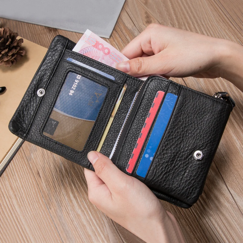 Men Wallets Casual Black Business Cow Leather Wallet Short Long Wallet Coin Purse Purse For Male Card Holder Wallet Clutch Purse Men Wallets Casual Black Business Cow Leather Wallet Short Long Wallet Coin Purse Purse For Male Card Holder Wallet Clutch Purse