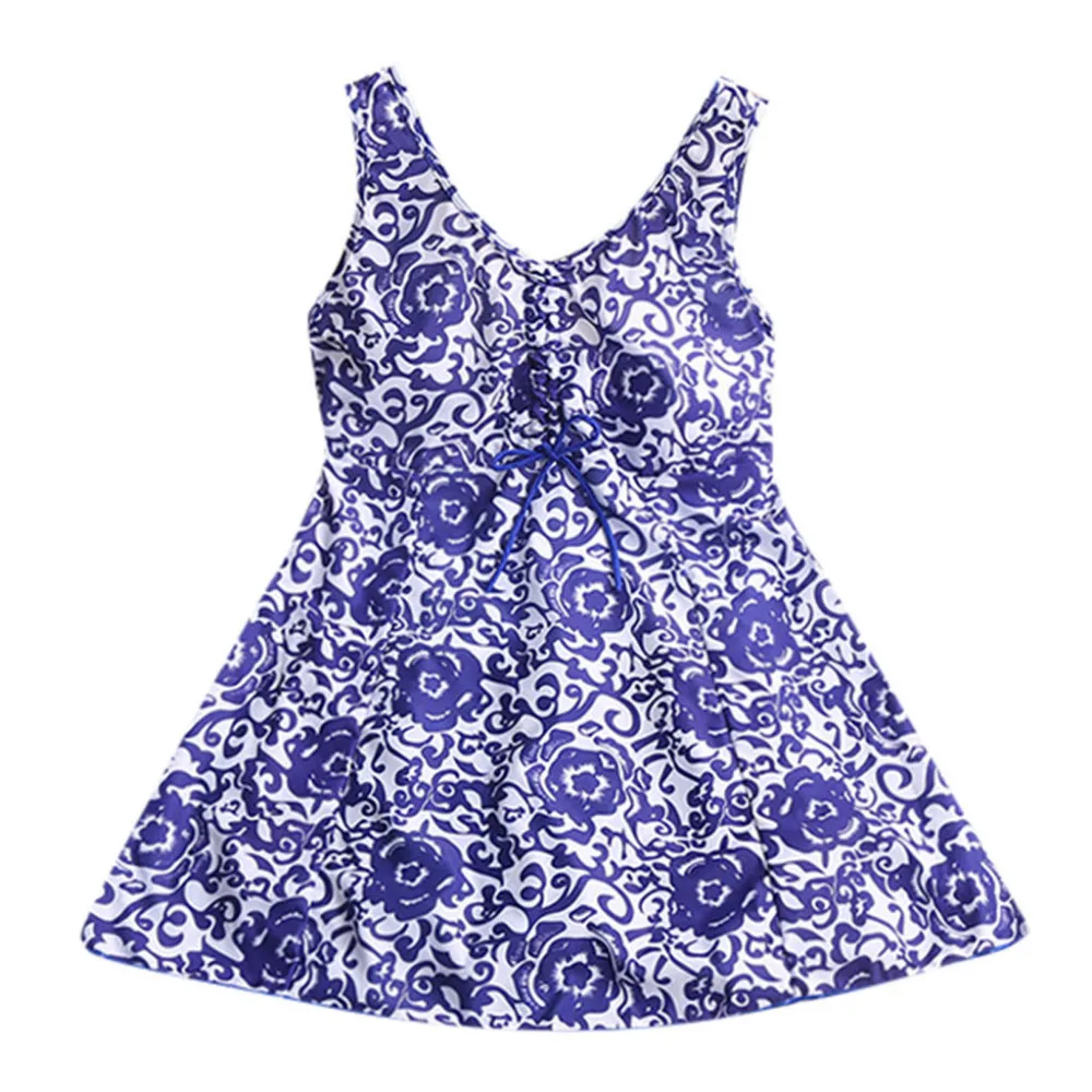 2019 women plus-size strapless sexy bikini set blue and white porcelain print summer beach swimsuit push up bikinis mujer 40J10 (4)