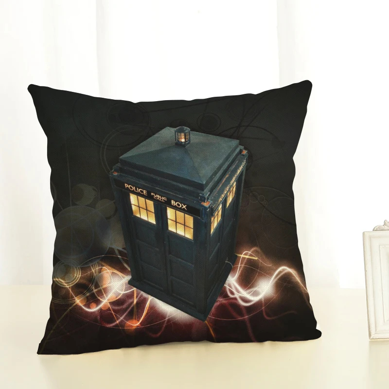 Наволочка для подушки Doctor Who 45x45 см, хлопковая льняная домашняя декоративная подушка для дивана, автомобильная спальная подушка - Цвет: Светло-зеленый