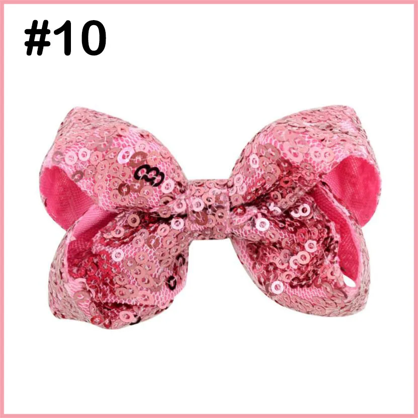 

free shipping 50pcs 3" Sequin Hair Bow Handmade Solid Bling Bling Hair Clip Girls Headwear Hair Accessories
