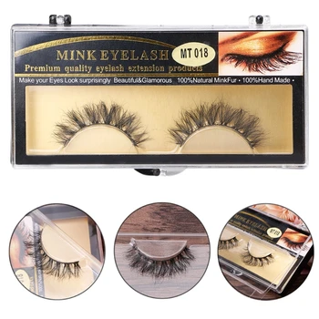 

1 Pair Handmade Horse Hair Natural Long False Eyelashes Eye Lashes Makeup Tool