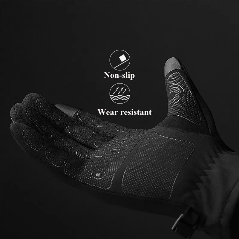 Ветрозащитные теплые зимние перчатки термальность сенсорный экран полный палец езда перчатки теплые перчатки