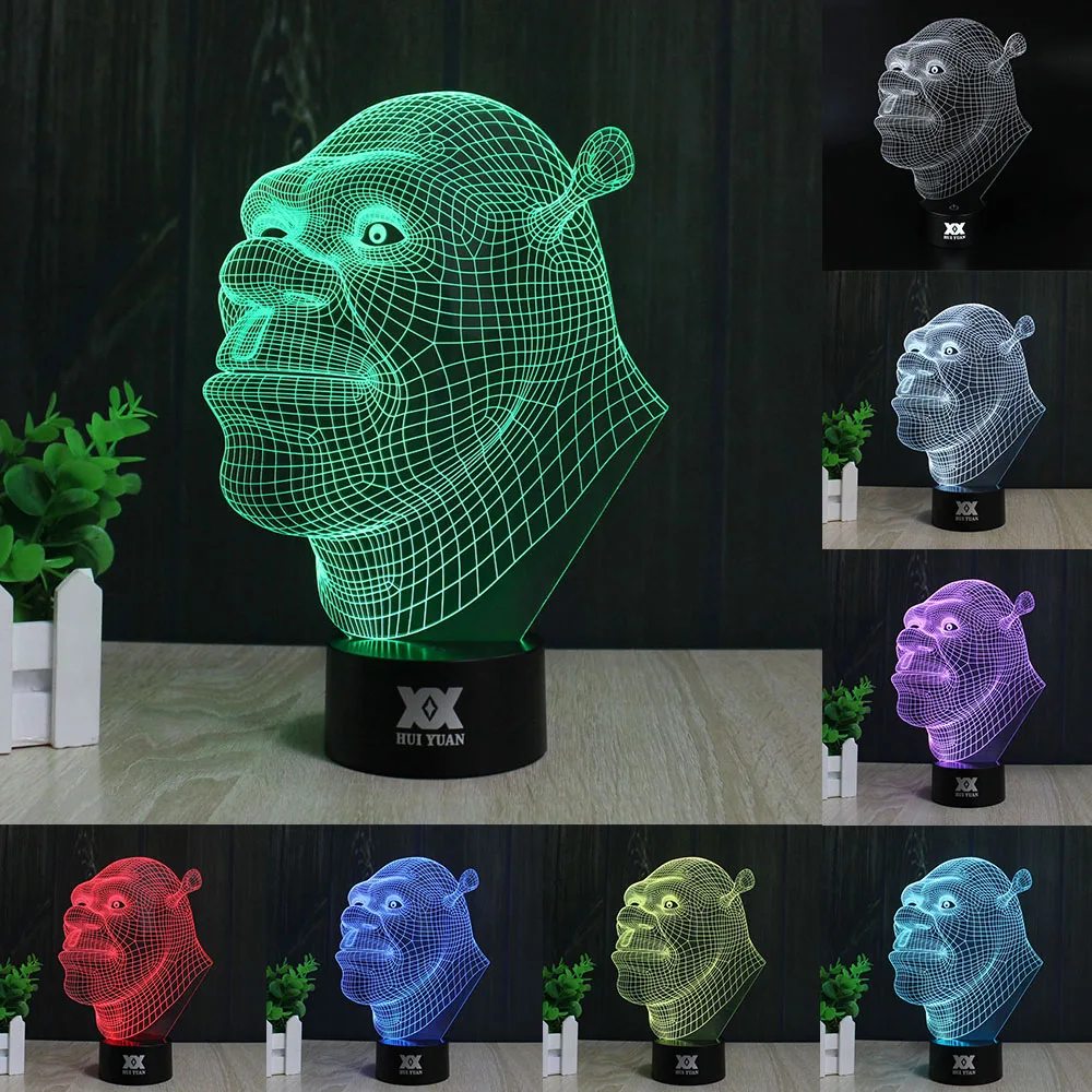 Shrek 3d Lamp