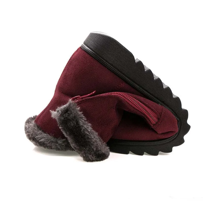 Г., новые женские ботинки короткие плюшевые ботильоны женская модная Водонепроницаемая зимняя обувь на платформе теплые зимние ботинки женская обувь