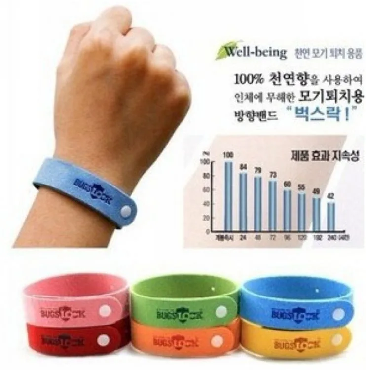NEW ANTI MOSQUITO BUG REPELLENT WRIST BAND BRACELET, ADJUSTABLE SIZE  Non Toxic Deet Free (4)