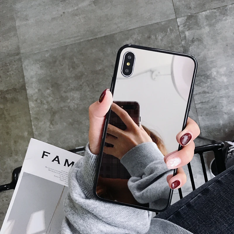 

Luxury Plating Mirror Case For Samsung Galaxy S10E S10 Plus S9 S8 S7 Edge Cover Silicone Black TPU Bumper Soft Back Phone Cases