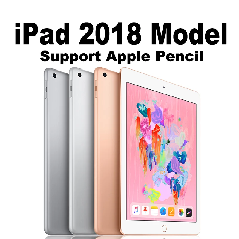 Apple iPad 9 7 дюймов (2018 модель tablet) с Wi-Fi 32 г 128 retina дисплей 64bit A10 Fusion чип 10 часов