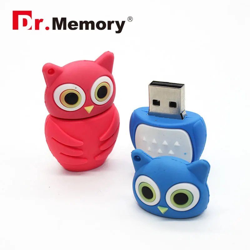 Милые флеш накопители с изображением совы USB мини карты памяти животными 32 ГБ 16 8 4